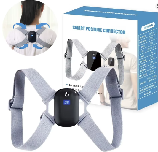 Corrector Inteligente de Postura con Vibración – Sensor Inteligente para Espalda y Hombros